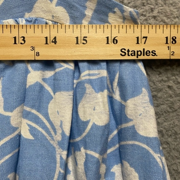 A New Day Womens A-Line  Blue Floral Sleeveless Ruffled Straps L NWT - Picture 6 of 7